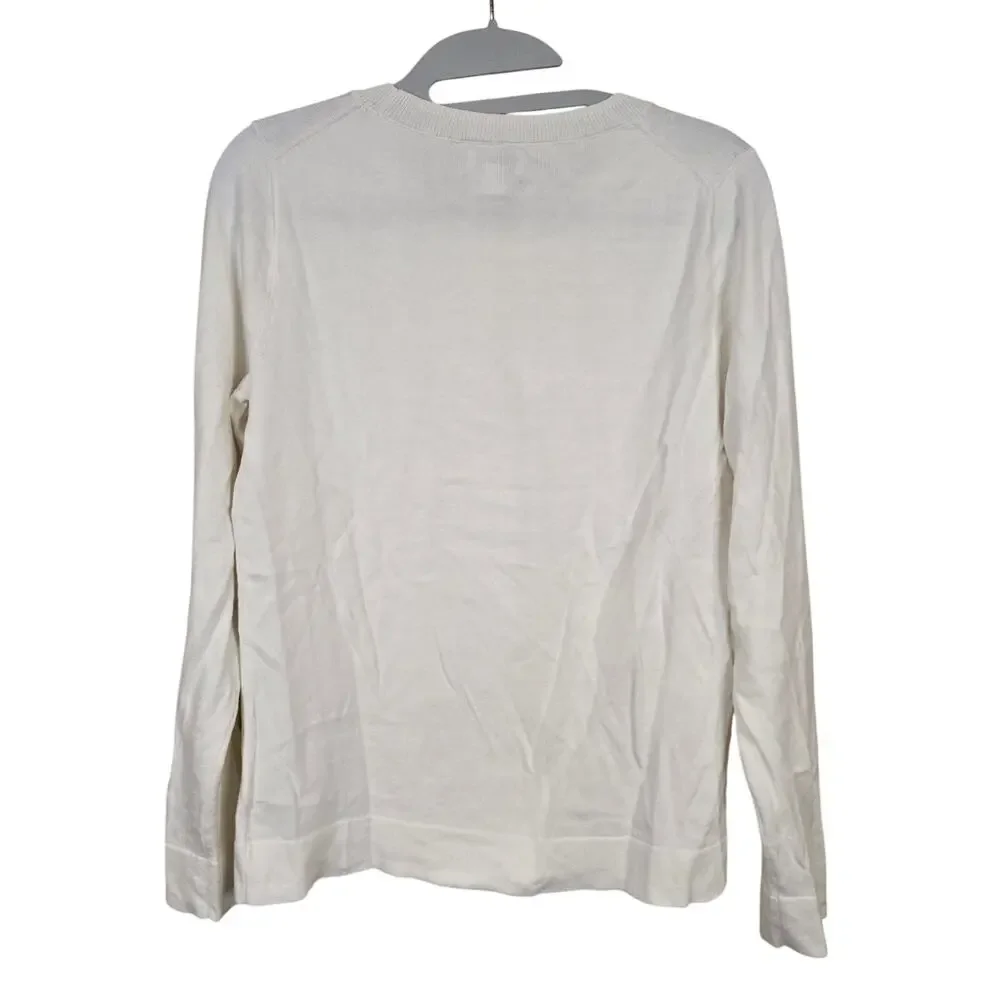 NEW NWT J.Crew Cream Teddie Crewneck Sweater Sequin 